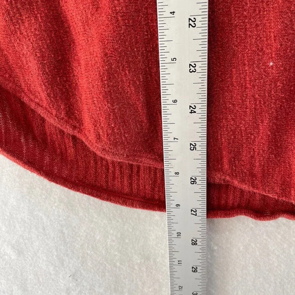 Moth Blouse Women's Sz L Red Pullover Stretch Long Sleeve Round Neck Pullover - Picture 5 of 11